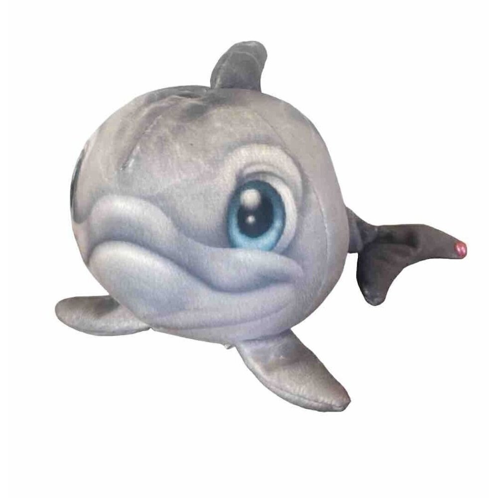Fur Balls Great White Shark ~ Cuddly Round Plush Pets, 3D Graphics